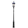 Poteau de lampe en fonte ductile Poteaux d&#39;éclairage de jardin de style européen classique extérieur